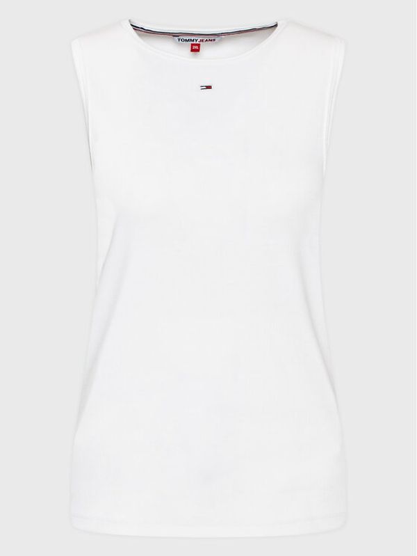 Tommy Jeans Curve Tommy Jeans Curve топ DW0DW15708 Бял Regular Fit
