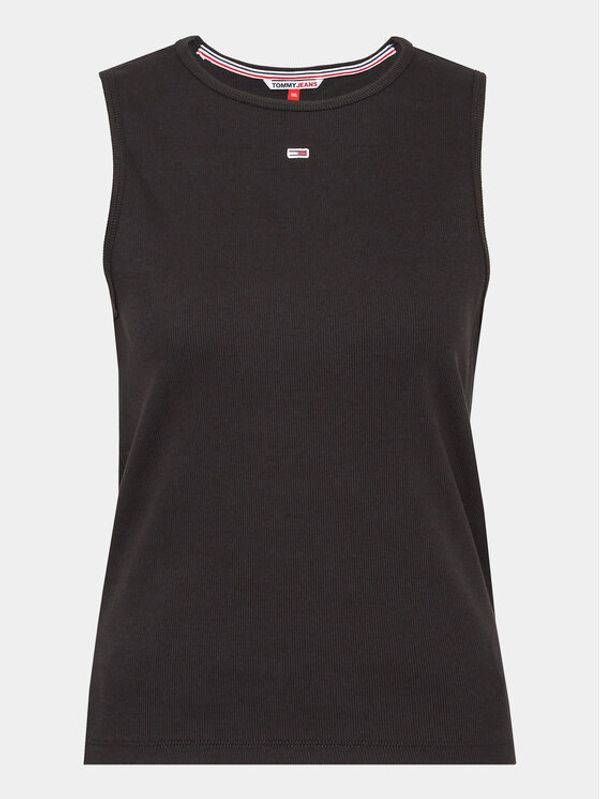 Tommy Jeans Curve Tommy Jeans Curve топ DW0DW15708 Черен Regular Fit