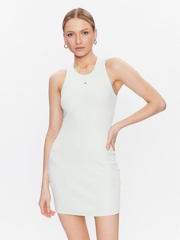 Tommy Jeans Tommy Hilfiger Лятна рокля Essential DW0DW15344 Зелен Slim Fit