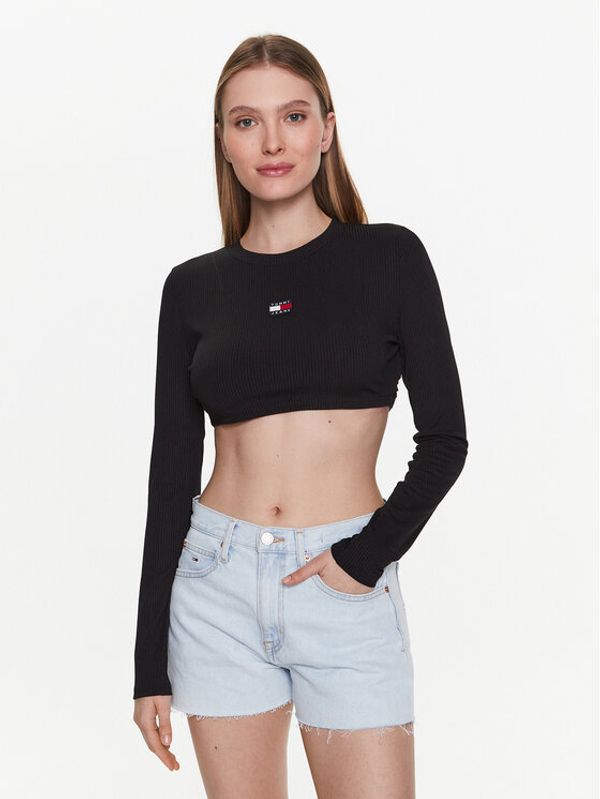 Tommy Jeans Tommy Jeans Блуза Badge DW0DW15306 Черен Regular Fit