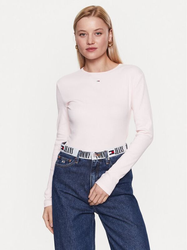 Tommy Jeans Tommy Jeans Блуза DW0DW14277 Розов Slim Fit