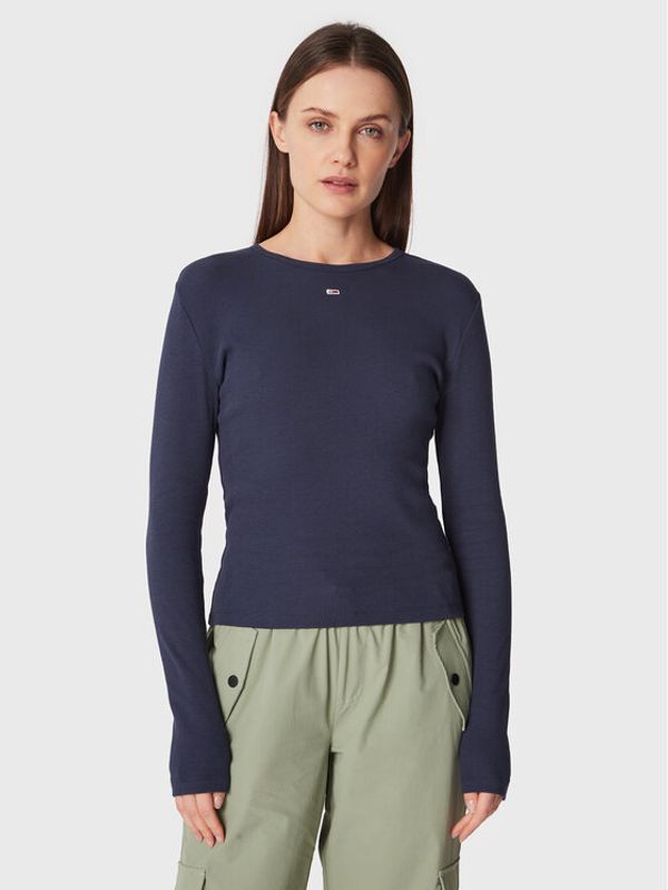 Tommy Jeans Tommy Jeans Блуза Essential DW0DW14277 Тъмносин Slim Fit
