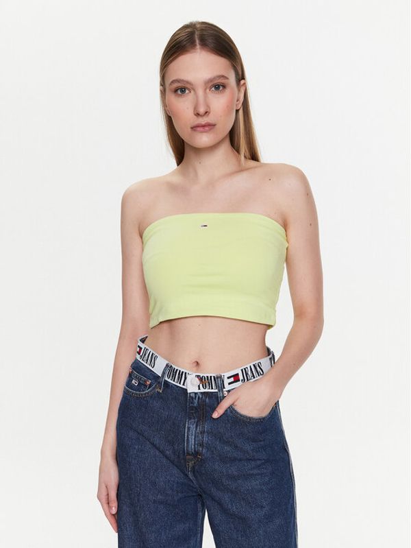 Tommy Jeans Tommy Jeans Блуза Essential DW0DW15296 Зелен Slim Fit