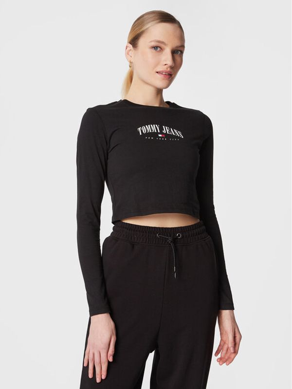 Tommy Jeans Tommy Jeans Блуза Essential Logo DW0DW14911 Черен Regular Fit