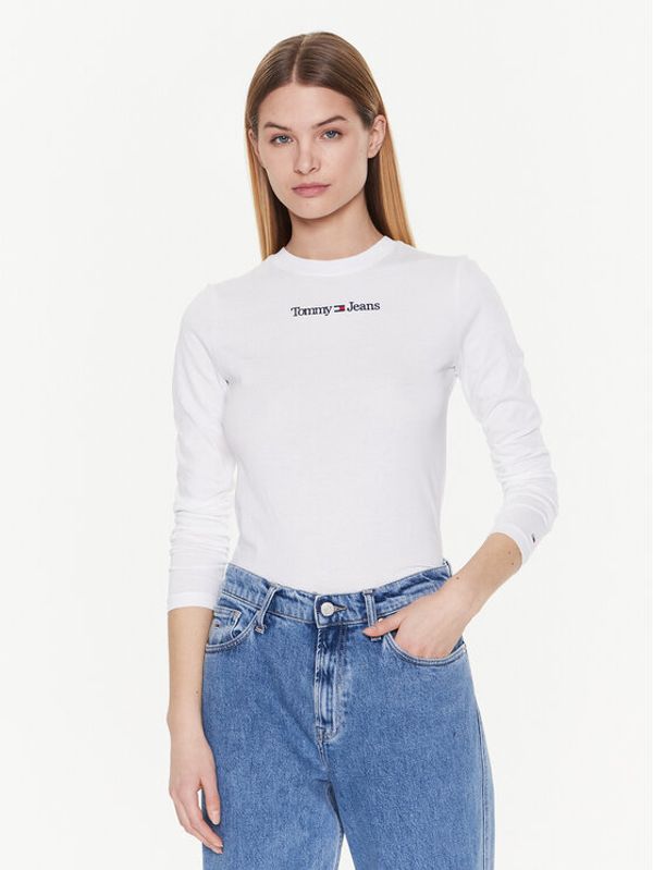 Tommy Jeans Tommy Jeans Блуза Serif Linear DW0DW14363 Бял Regular Fit