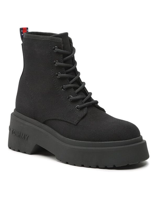 Tommy Jeans Tommy Jeans Боти Lace Up Festiv Boots EN0EN02133 Черен