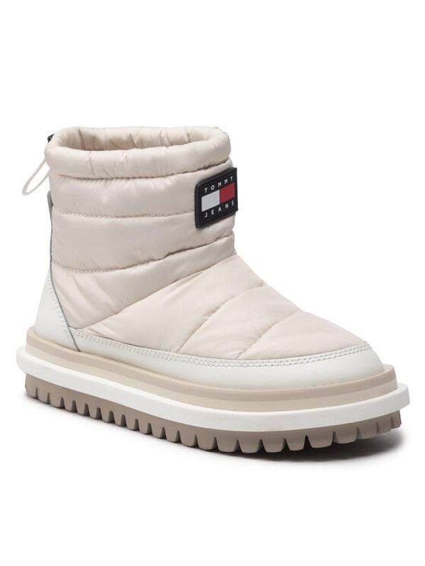 Tommy Jeans Tommy Jeans Боти Padded Tommy Jeans Wmns Boot EN0EN01950 Бежов