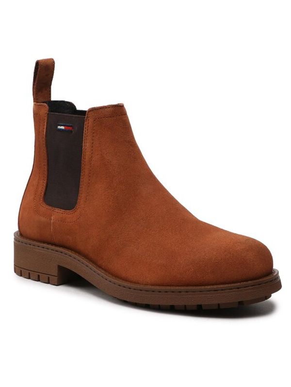 Tommy Jeans Tommy Jeans Боти тип челси Classic Tommy Jeans Chelsea Boot EM0EM01056 Кафяв