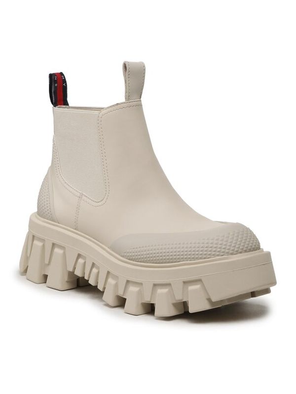 Tommy Jeans Tommy Jeans Боти тип челси Tjw Rubber Rain Boot EN0EN02234 Екрю