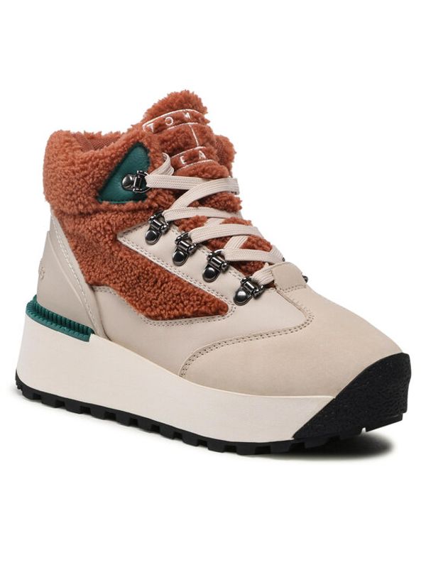 Tommy Jeans Tommy Jeans Боти Warm Hybrid Boot EN0EN02007 Бежов