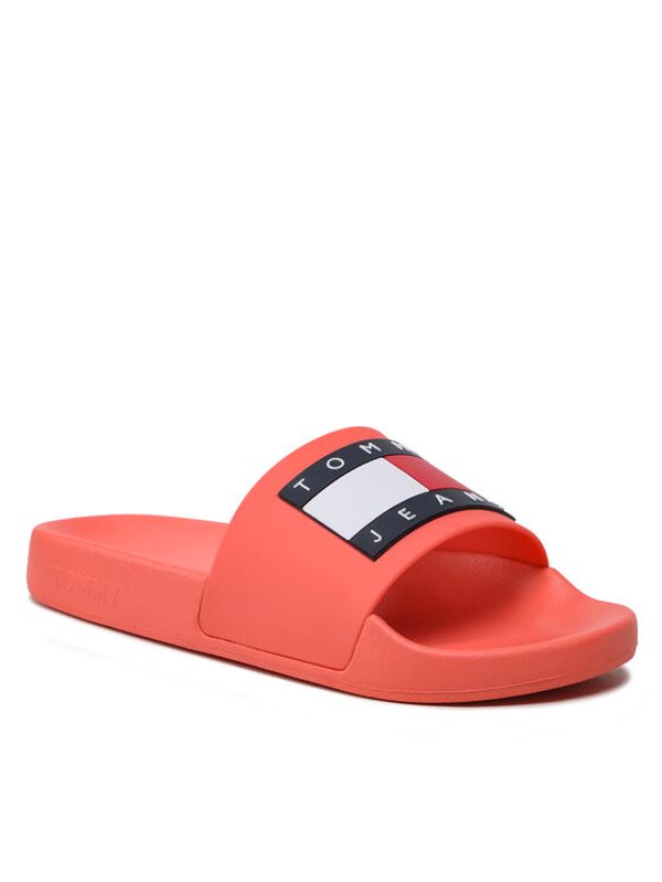 Tommy Jeans Tommy Jeans Чехли Flag Pool Slide EN0EN02351 Коралов