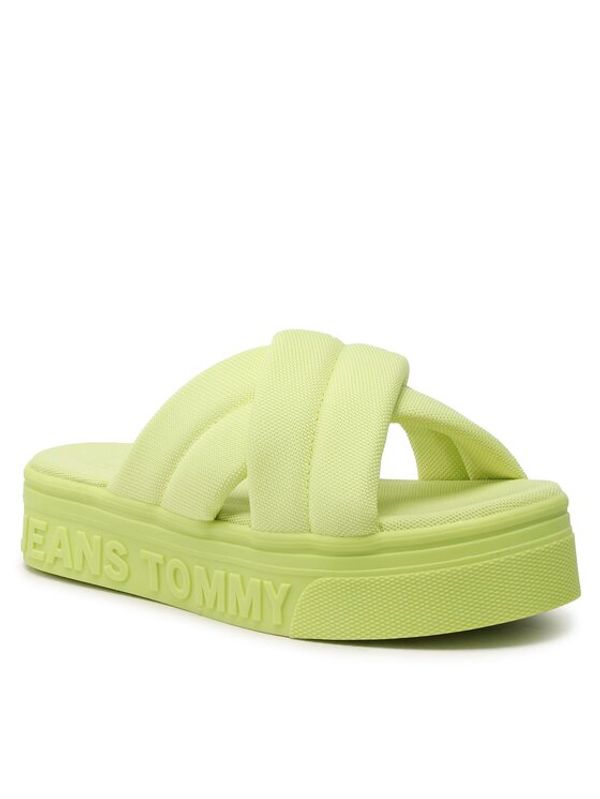 Tommy Jeans Tommy Jeans Чехли Fltfrm Sandal EN0EN02116 Зелен