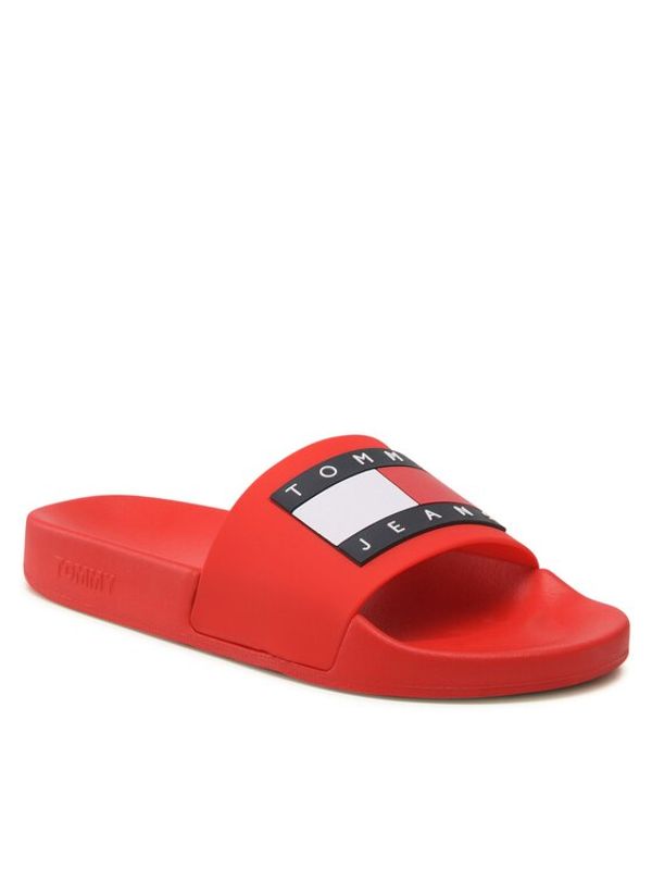 Tommy Jeans Tommy Jeans Чехли Tommy Jeans Pool Slide Ess EM0EM01191 Червен