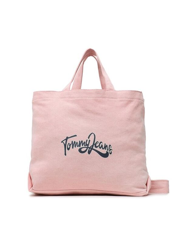 Tommy Jeans Tommy Jeans Дамска чанта Tjw Canvas Mini Tote Veg Dye AW0AW14590 Розов