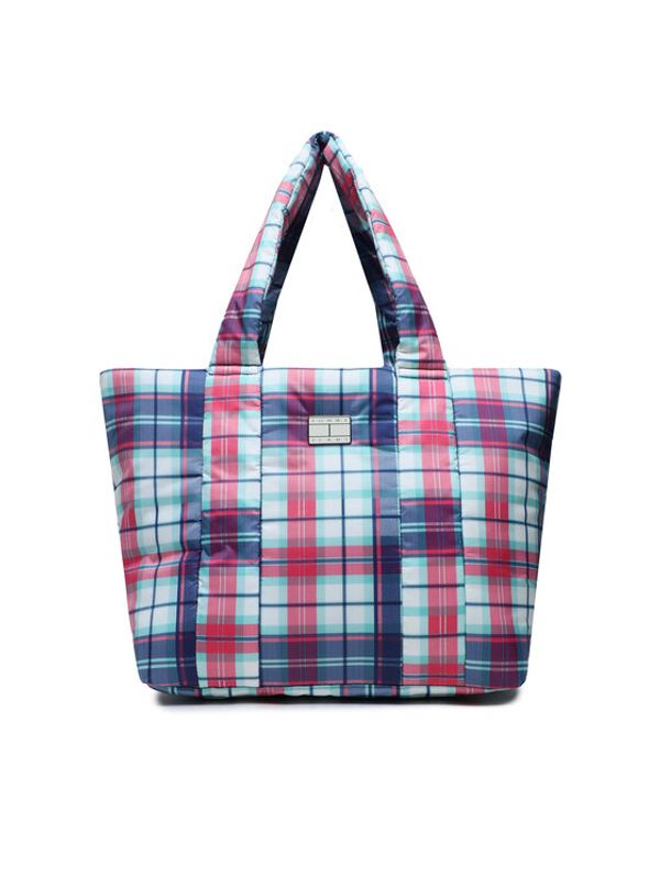Tommy Jeans Tommy Jeans Дамска чанта Tjw Hype Cons Travel Tote Tartan AW0AW14428 Син