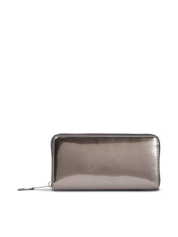 Tommy Jeans Tommy Jeans Дамски портфейл Tjw Must Large Za Metallic AW0AW15451 Сив