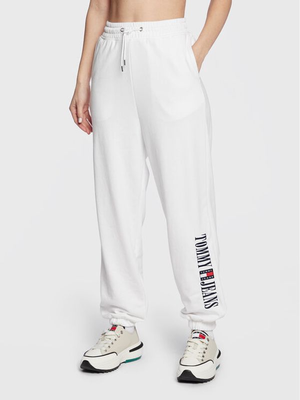 Tommy Jeans Tommy Jeans Долнище анцуг Archive DW0DW14994 Бял Relaxed Fit