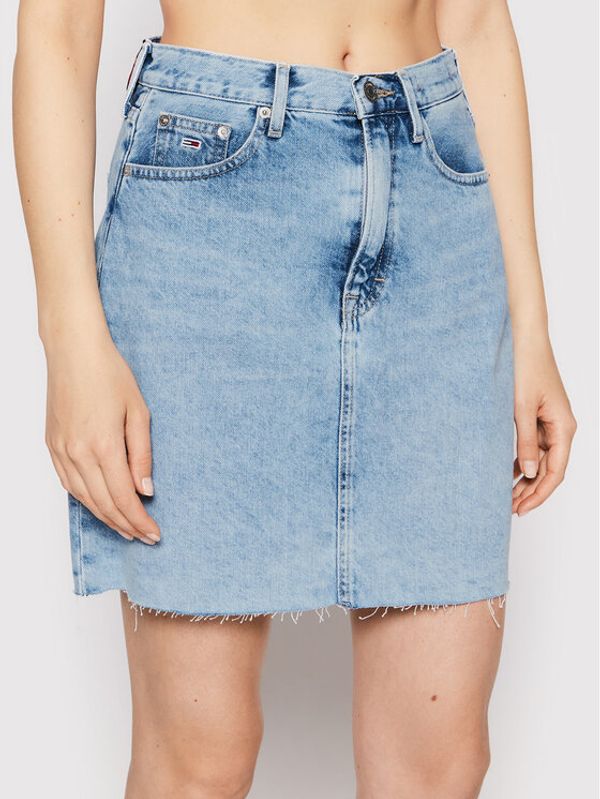 Tommy Jeans Tommy Jeans Дънкова пола DW0DW12435 Син Regular Fit