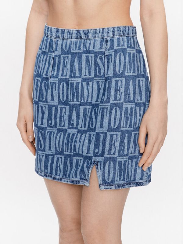 Tommy Jeans Tommy Jeans Дънкова пола DW0DW15197 Син Regular Fit