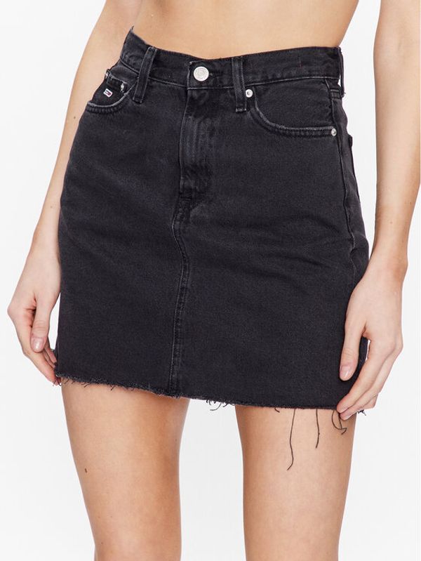 Tommy Jeans Tommy Jeans Дънкова пола DW0DW15625 Черен Regular Fit