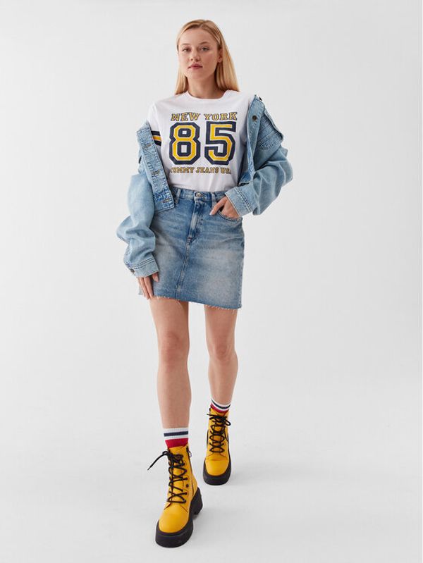 Tommy Jeans Tommy Jeans Дънкова пола DW0DW16070 Тъмносин Regular Fit