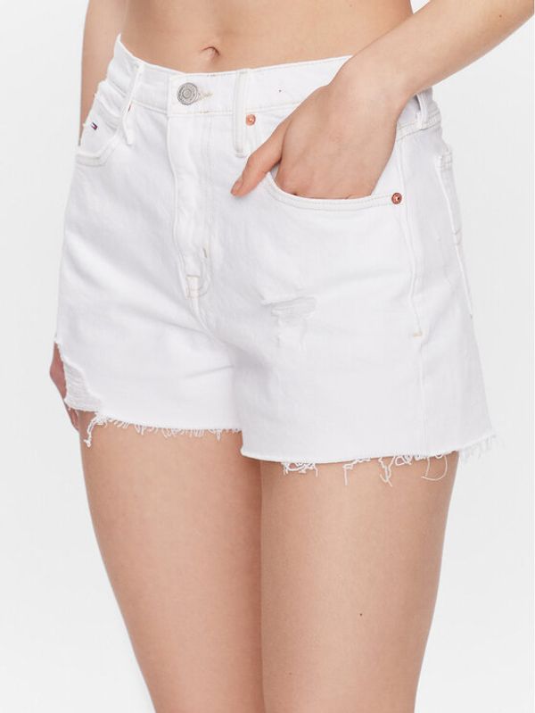 Tommy Jeans Tommy Jeans Дънкови шорти DW0DW15611 Бял Regular Fit