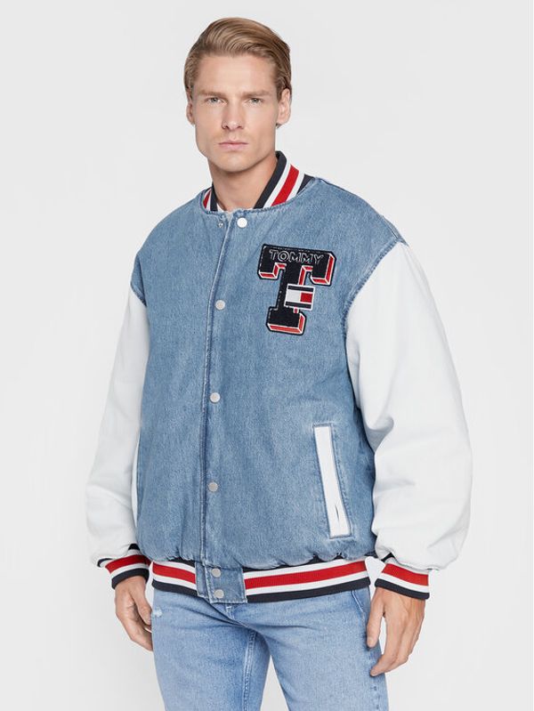 Tommy Jeans Tommy Jeans Дънково яке Letterman DM0DM14861 Син Regular Fit