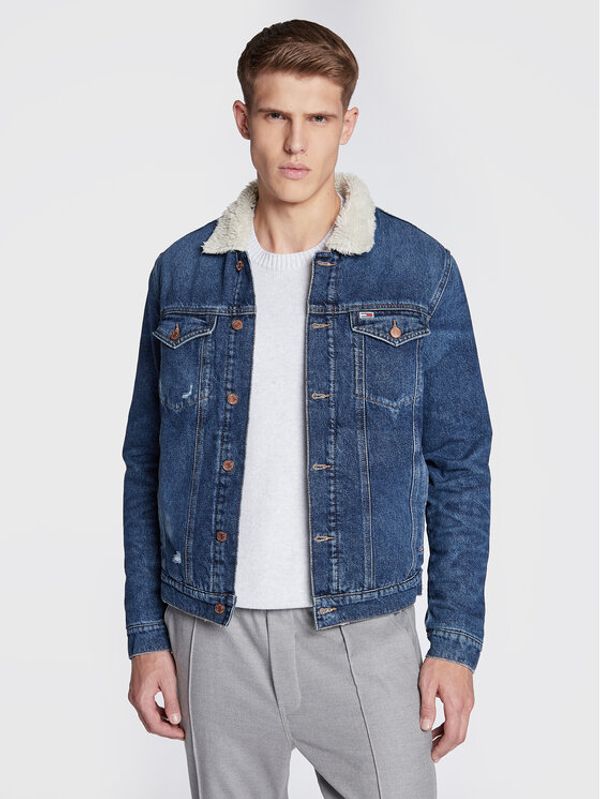 Tommy Jeans Tommy Jeans Дънково яке Sherpa Trucker DM0DM15113 Син Regular Fit