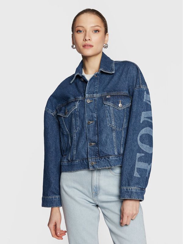 Tommy Jeans Tommy Jeans Дънково яке Wide Sleeve DW0DW14833 Тъмносин Oversize
