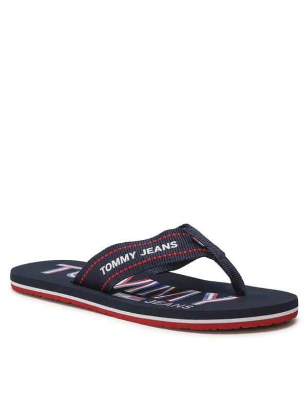 Tommy Jeans Tommy Jeans Джапанки Printed Beach Sandal EM0EM00728 Тъмносин