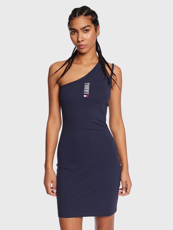 Tommy Jeans Tommy Jeans Ежедневна рокля Archive DW0DW15011 Тъмносин Slim Fit