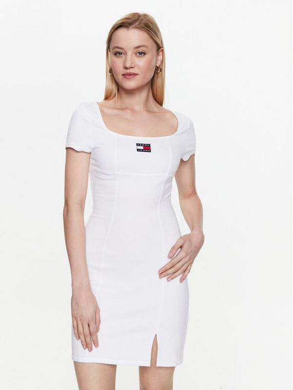 Tommy Jeans Tommy Jeans Ежедневна рокля Archive DW0DW15362 Бял Bodycon Fit