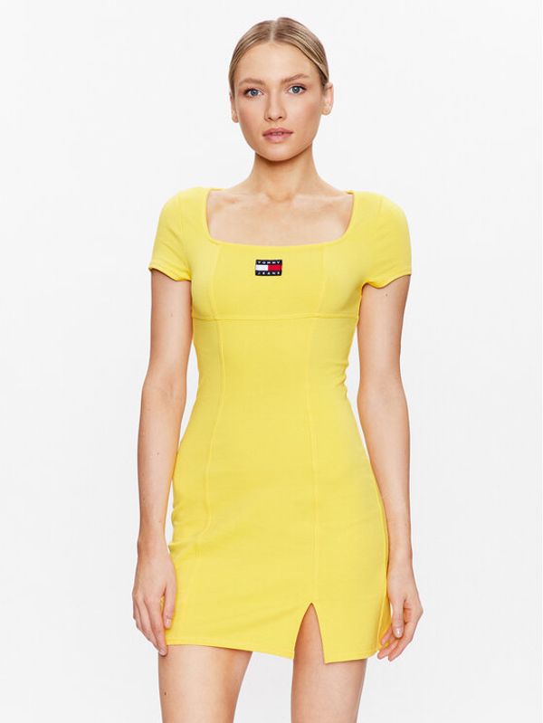 Tommy Jeans Tommy Jeans Ежедневна рокля Archive DW0DW15362 Жълт Slim Fit