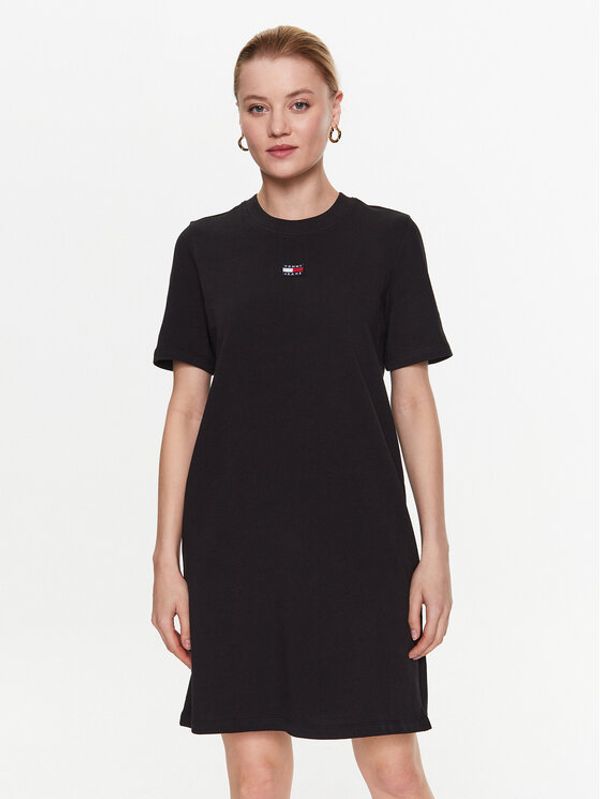 Tommy Jeans Tommy Jeans Ежедневна рокля Bagde DW0DW15758 Черен Regular Fit