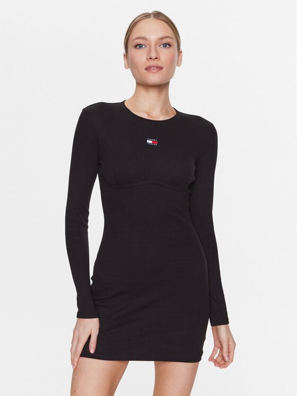 Tommy Jeans Tommy Jeans Ежедневна рокля Corset Badge DW0DW15351 Черен Bodycon Fit