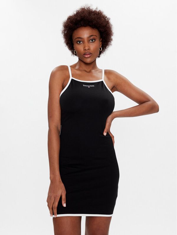 Tommy Jeans Tommy Jeans Ежедневна рокля DW0DW15000 Черен Slim Fit