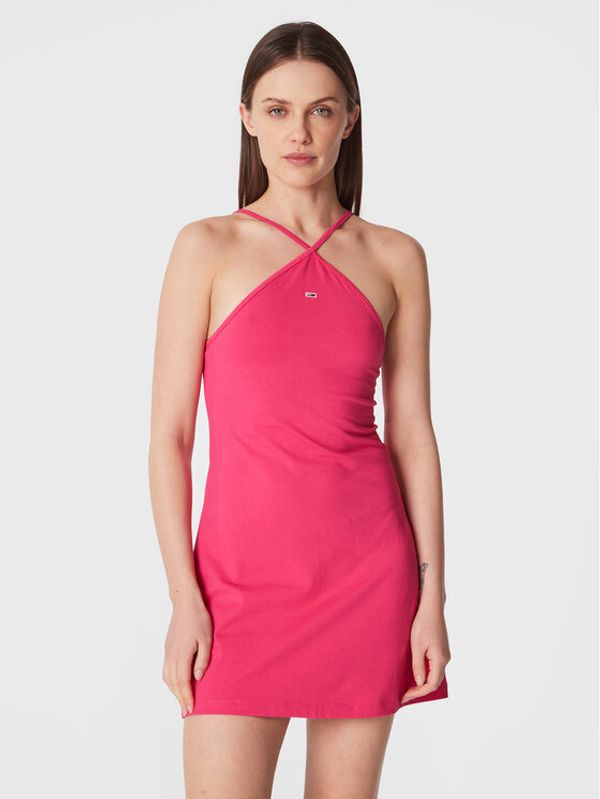 Tommy Jeans Tommy Jeans Ежедневна рокля DW0DW15065 Розов Regular Fit