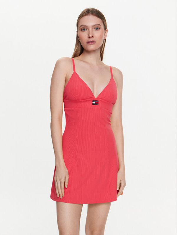 Tommy Jeans Tommy Jeans Ежедневна рокля DW0DW15360 Розов Regular Fit