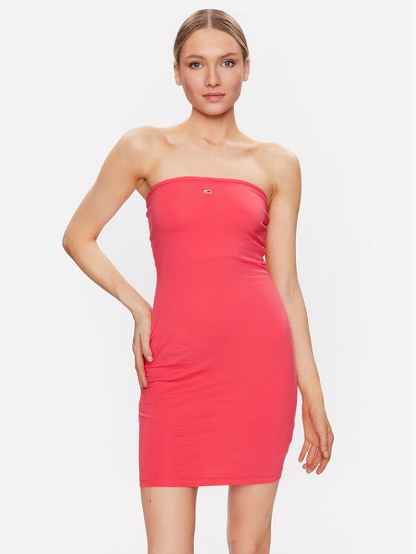 Tommy Jeans Tommy Jeans Ежедневна рокля Essential DW0DW15345 Розов Bodycon Fit
