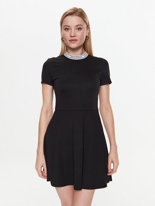 Tommy Jeans Tommy Jeans Ежедневна рокля Logo DW0DW15755 Черен Regular Fit