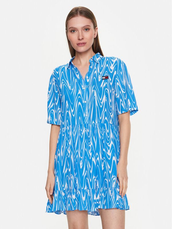 Tommy Jeans Tommy Jeans Ежедневна рокля Psychodelic DW0DW15176 Син Regular Fit
