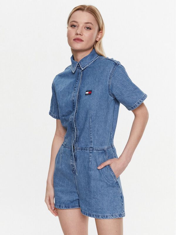 Tommy Jeans Tommy Jeans Гащеризон Badge DW0DW15187 Син Regular Fit