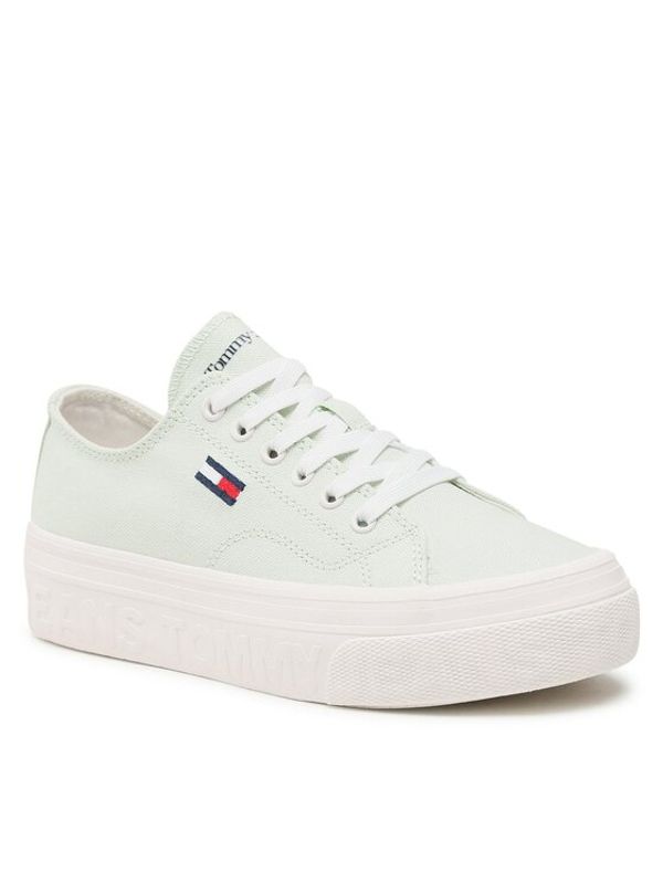 Tommy Jeans Tommy Jeans Гуменки Flatform EN0EN02173 Зелен