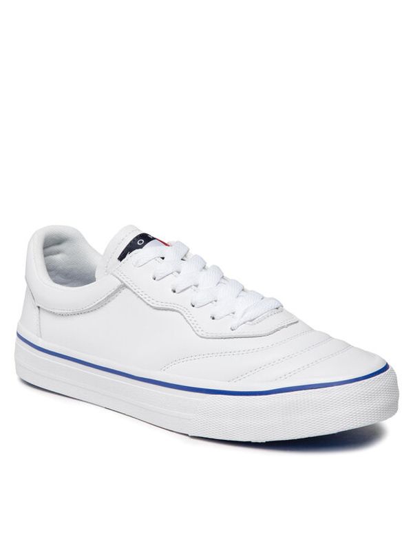 Tommy Jeans Tommy Jeans Гуменки Leather Soccer Vulc EM0EM01026 Бял
