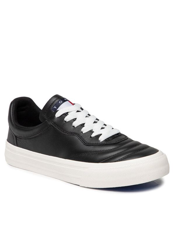 Tommy Jeans Tommy Jeans Гуменки Leather Soccer Vulc EM0EM01026 Черен