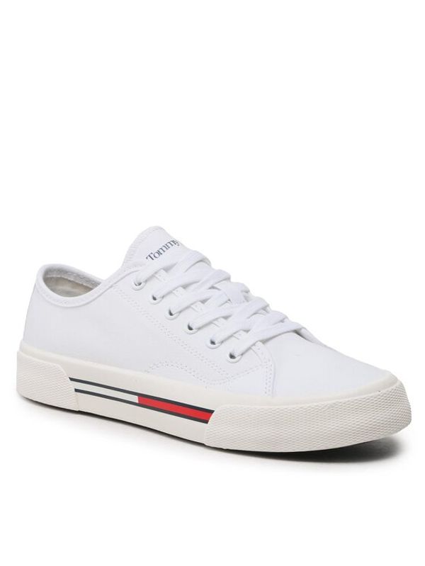 Tommy Jeans Tommy Jeans Гуменки Low Cut Wmns Canvas EN0EN02085 Бял