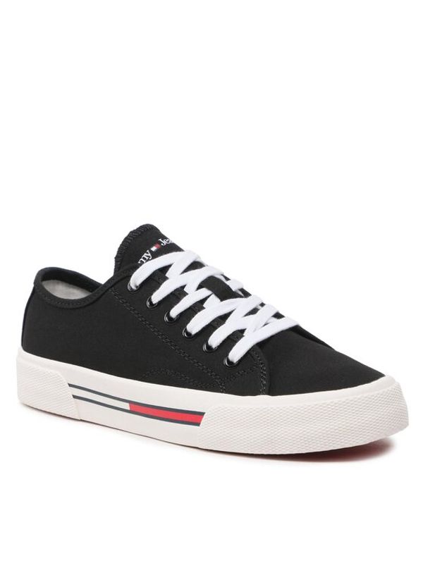 Tommy Jeans Tommy Jeans Гуменки Low Cut Wmns Canvas EN0EN02085 Черен