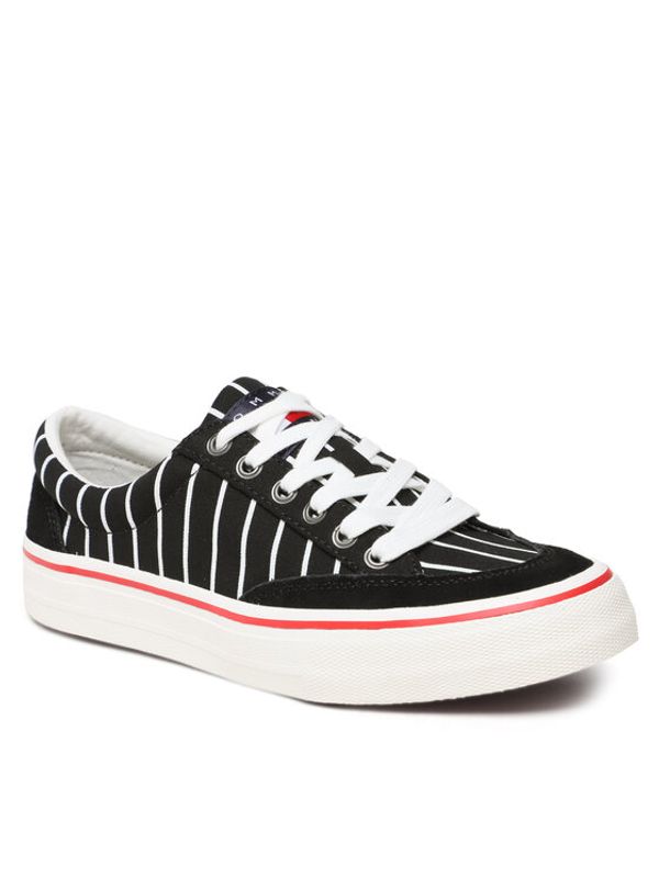 Tommy Jeans Tommy Jeans Гуменки Skate Canvas Stripes EM0EM01153 Черен
