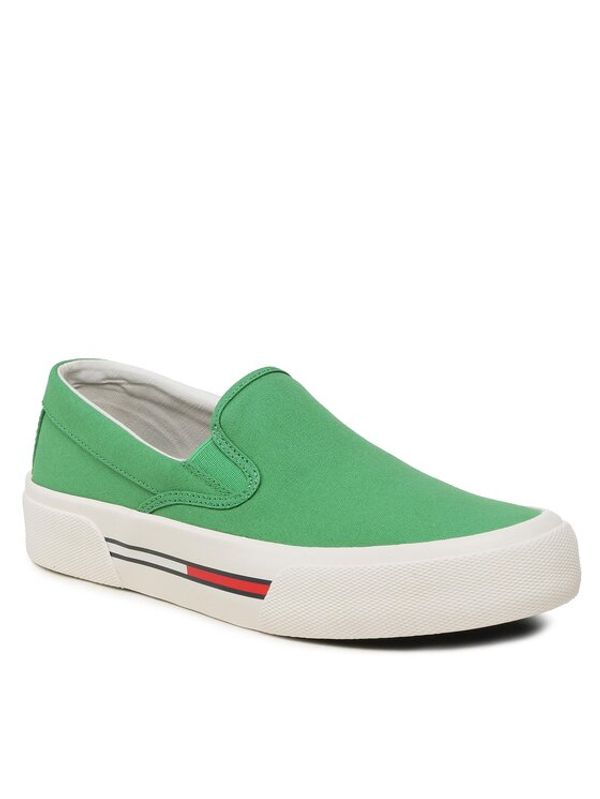 Tommy Jeans Tommy Jeans Гуменки Slip On Canvas Color EM0EM01156 Зелен