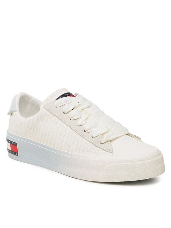 Tommy Jeans Tommy Jeans Гуменки Vulc Flatform Canvas EN0EN02096 Бял